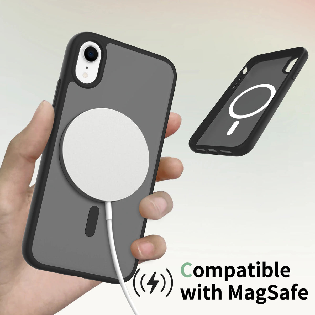 For iPhone XR 6.1 Inch Matte Magnetic Case, Compatible with MagSafe Drop Protection Slim Translucent Cover For iPhone 11