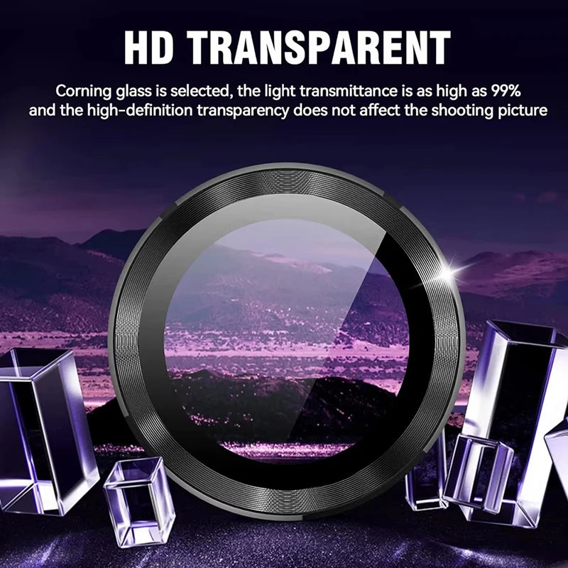 10H Aluminium Alloy Camera Protect Ring For Samsung Galaxy S24 Ultra S24+ S23 Plus S24FE S23FE Back 9D Tempered Glass Lens Cover