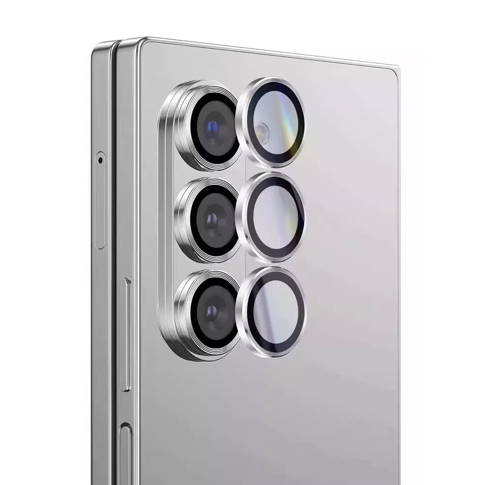 Metal Individual Ring Camera Lens Protector For Samsung Galaxy Z Fold 8 Ultra Z Fold 8 7 6 5 4 Tempered Glass Film Full Cover