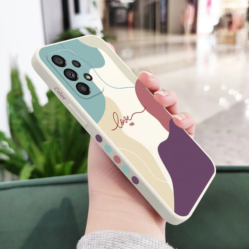 Color Patches Phone Case Samsung A56 A36 A26 A54 A34 A24 A14 A15 A16 A25 A35 A55 A73 A53 A33 A23 A13 A06 A72 A52 A32 A22 4G 5G