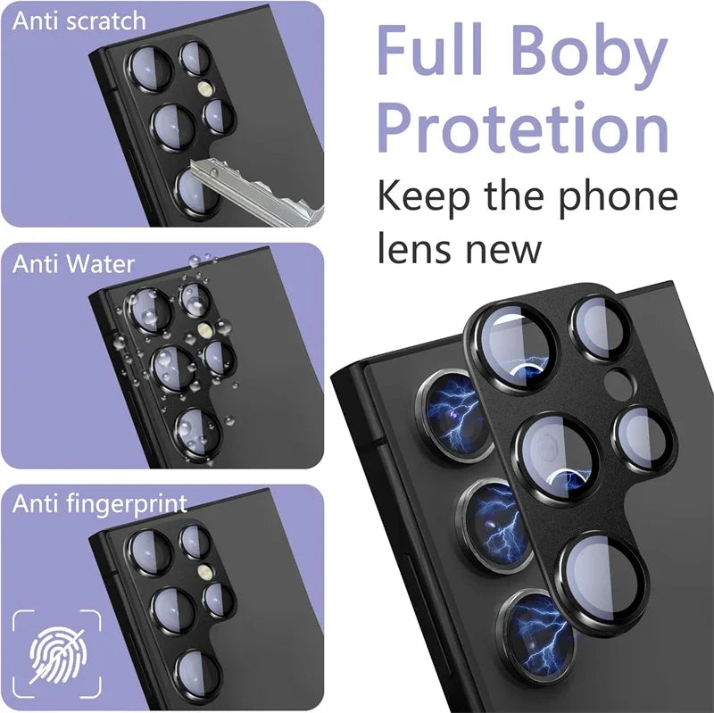 Metal Camera Lens Glass Protector for Samsung Galaxy S25 S24 S22 Ultra S23 Plus S25Ultra S25+ S 25 Glass Lens Cover Accessories