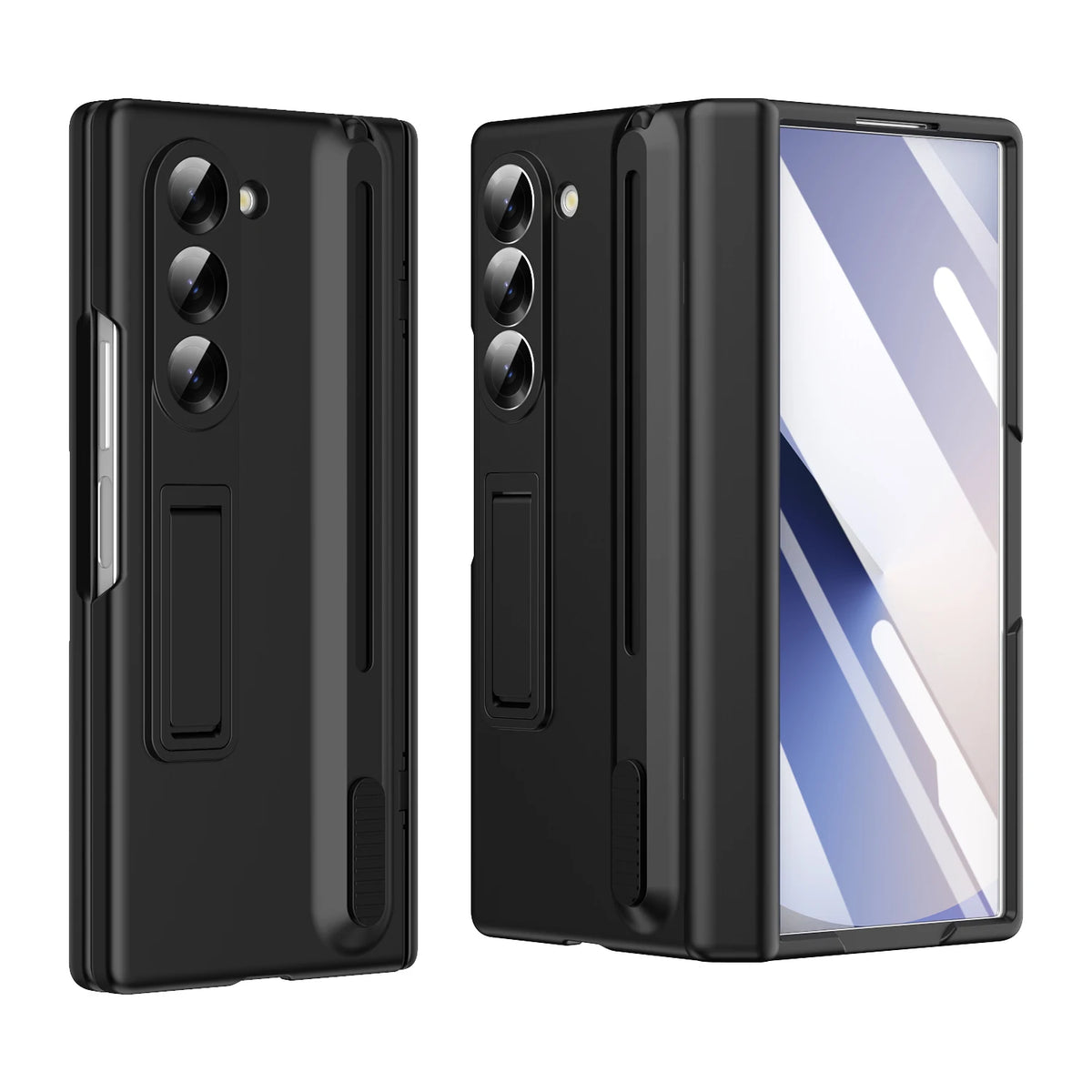 Touch Pen Case For Samsung Galaxy Z Fold 8 7 6 5 4 3 Folding Hinge Wrist Band Screen Tempered Film Phone Cover TriFold Fold7