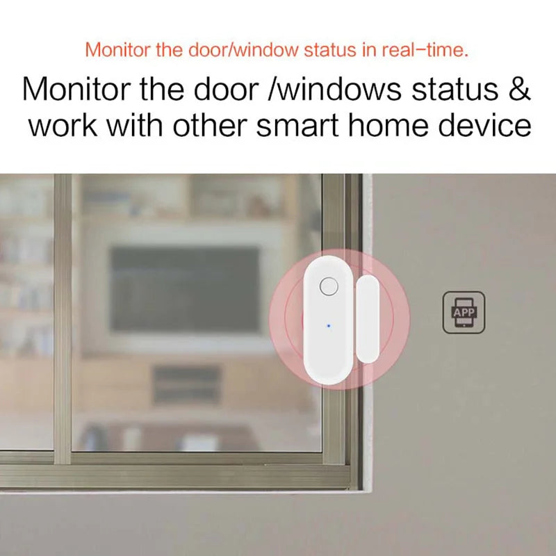 Smart Home Tuya WiFi Door Sensor Open Close Window Detector Security Alarm With Alexa Google APP Remote Control Notification