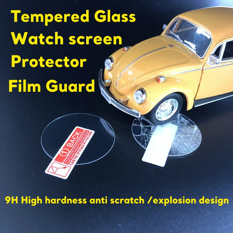 2Pcs 24mm to 43mm Watch Tempered Glass Screen Protector Smart Watch Protective Screen Film Guard Anti Scratch Crystal