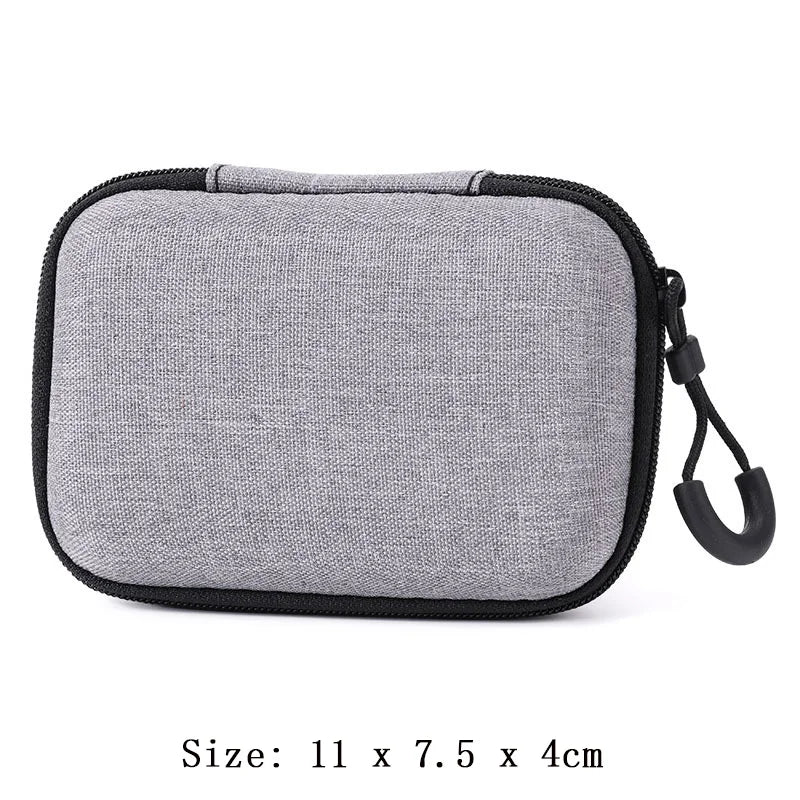Portable Zipper Earphone Case Bag for Airpod Earpods KZ BA10 AS10 ES4 Charging Cable Accessories Mini Carrying Storage Bag Pouch