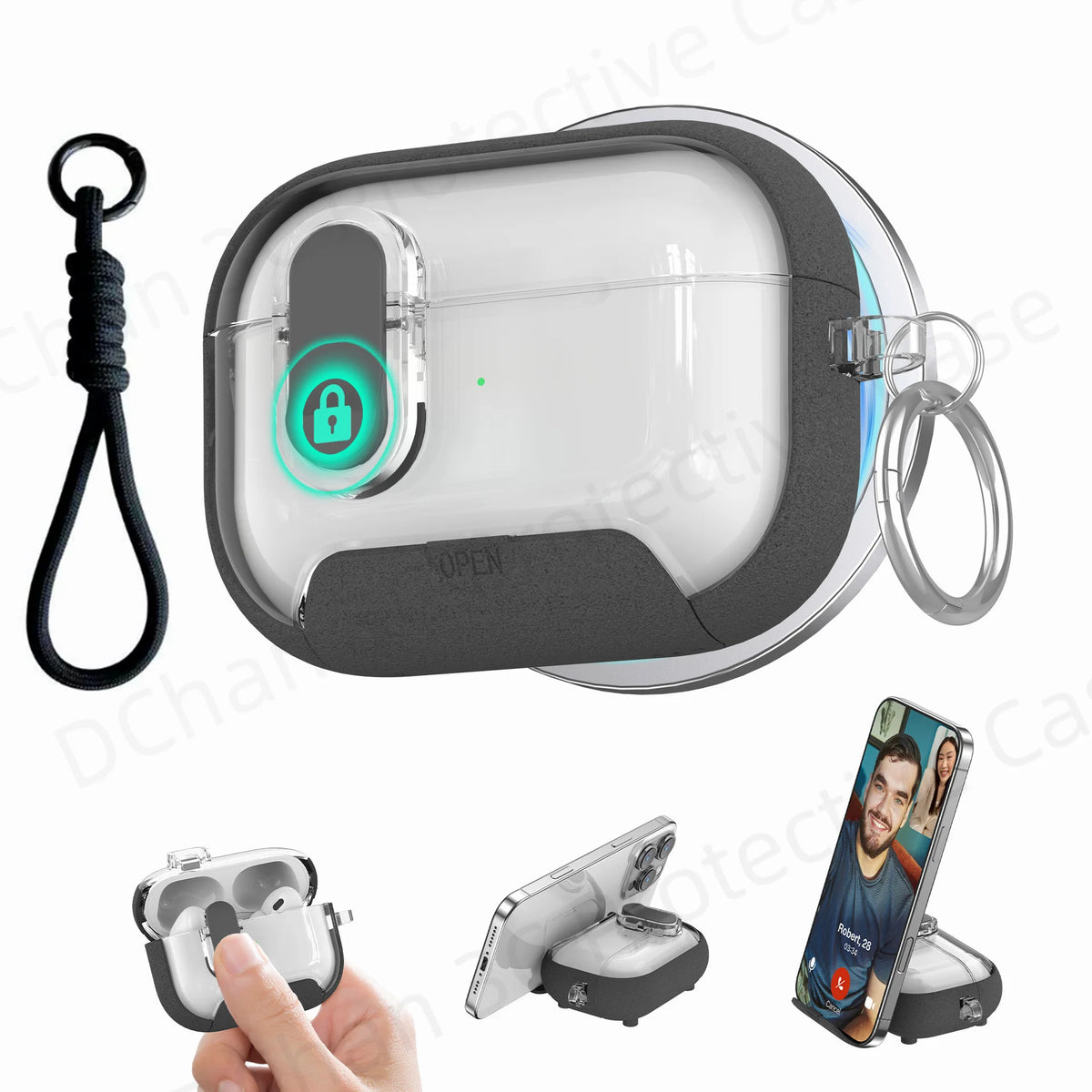 Cute Cover for AirPods 3 Pro 3/Airpod 4【 Compatible with MagSafe】Auto-Open Secure Lock Stand Cover for AirPods 5 2026 Earbuds