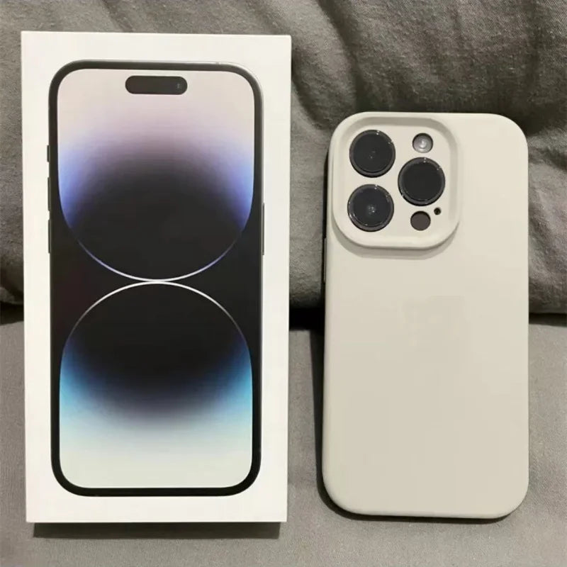Camera lens Liquid Silicone Phone Case For iPhone 16 15 11 14 13 Pro Max Cases For iPhone 12 11 Pro 15 14 Plus Protection Cover
