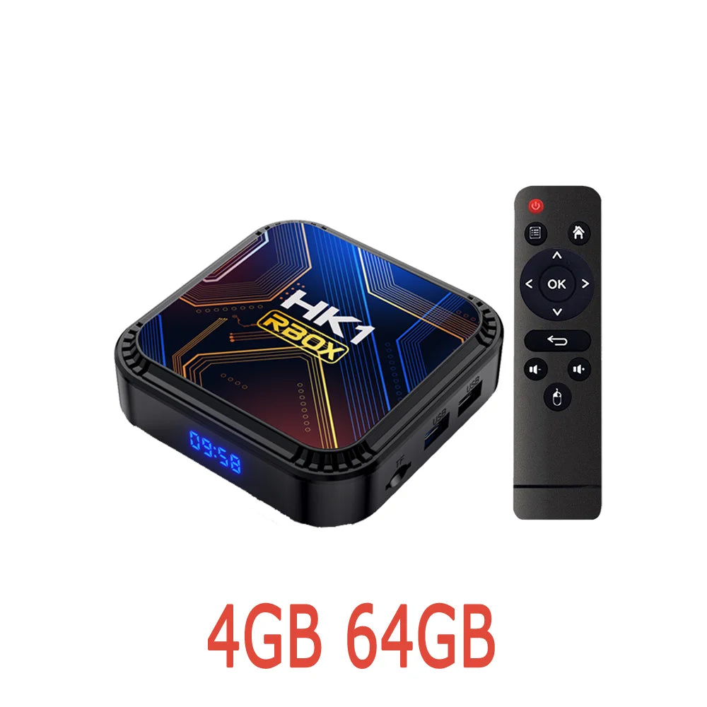 Android 13.0 RK3528 Quad Core 8K HDR 100M LAN Dual Wifi 2.4G 5G BT4.0 Game Stick Media Player Smart TV Box HK1 RBOX K8S