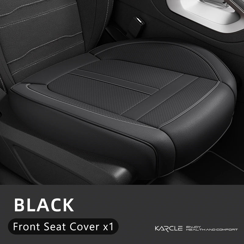 PU Leather Car Seat Cover Full Set 360°Surrounded Bottom Adjustable Back Seat Pad Waterproof Front Seat Cushion Car Accessories