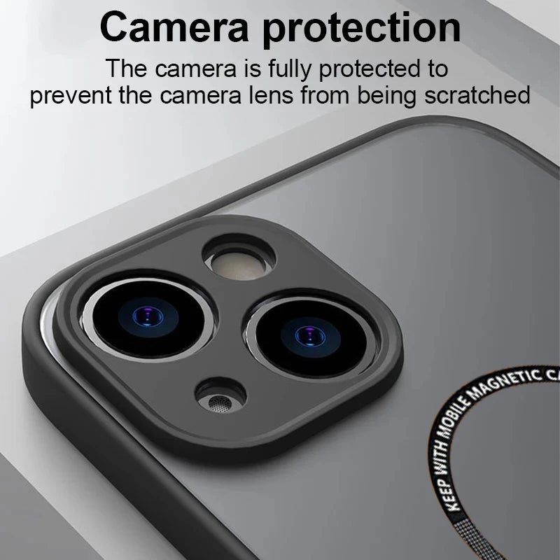 Luxury Magnetic Matte PC Case For Magsafe iPhone 16e 16 15 14ProMax 13 12 Mini 11 Pro Max 15 14 Plus Wireless Charge Phone Cover