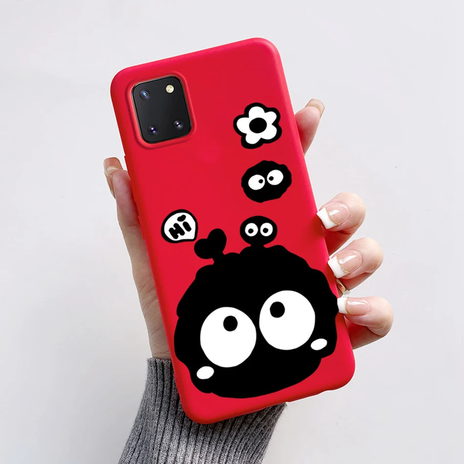 For Samsung Galaxy Note10 Lite Case SM-N770F 6.7'' Cute Bear Cartoon Cat Cover Soft TPU Phone Case For Samsung Note 10 Lite Bags