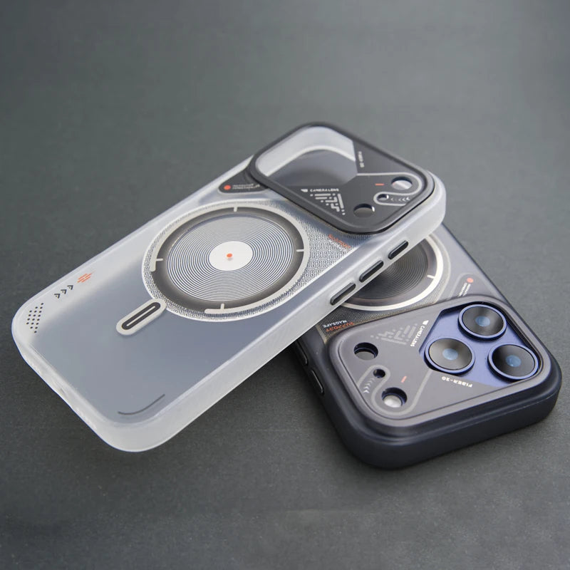 For MagSafe Luxury Mechanical Style Magnetic Phone Case For iPhone 17 Air 16 Pro 15 14 13 Pro Max Wireless Charging Armor Cover