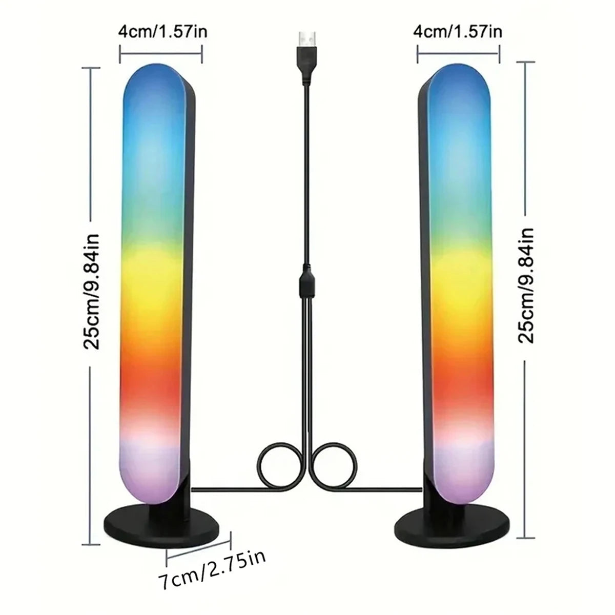 RGB Smart LED Strip Night Light Remote Control For Room Gaming TV And Party Decoration Sync With Music Desk Table Lights Lamp