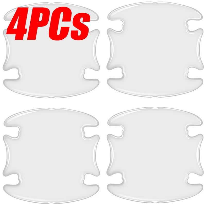 Invisible Transparent Car Door Handle Bowl Scratch Protective Stickers Silicon Rearview Mirror Anti-collision Protection Strip