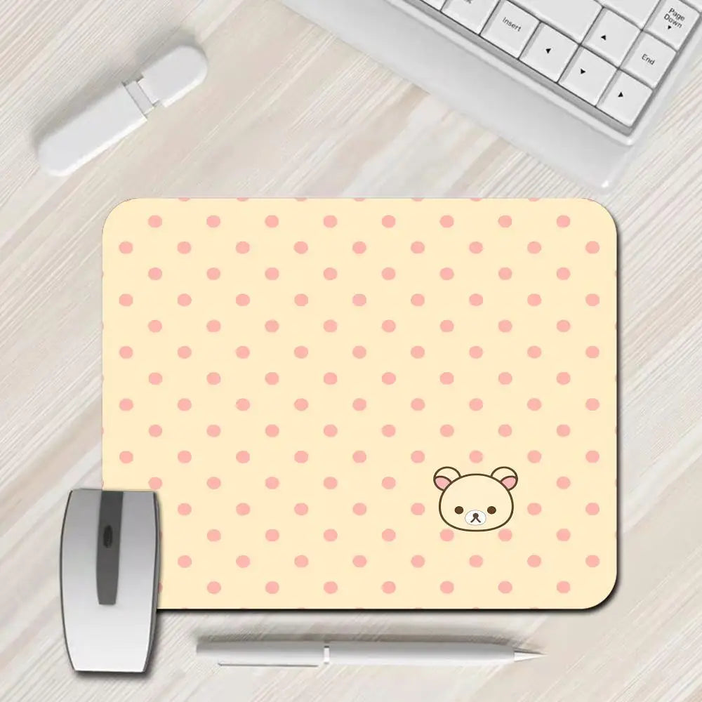 Lovely Rilakkuma Kawaii Pad Rubber Gaming Mousepad Gamer Stitching Dining Table Desk Mat PC Computer Keyboard Mat Mause Mice
