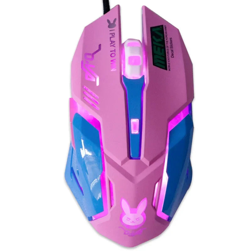 OW 6 Buttons Breathing LED Backlit Gaming Mouse D.VA Reaper Wired Computer Mouse For Overwatch PC Gamer Mice Gaming Mice Gamer