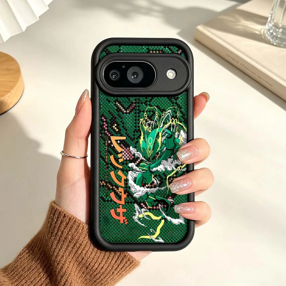 P-Pokemons R-Rayquazas Luxury For Google Pixel 10 9 8A 8 7 7A Pro XL 5G Eye Ladder Soft Silicon Shockproof Cover Phone Case