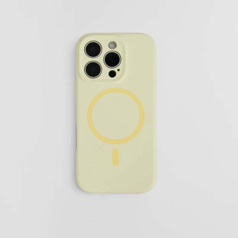 Magnetic Solid Color Liquid Silicone MagSafe Phone Case for iphone 17Pro Max 16 15 15Pro 14 13 Skin Feel Wireless Charging Cover