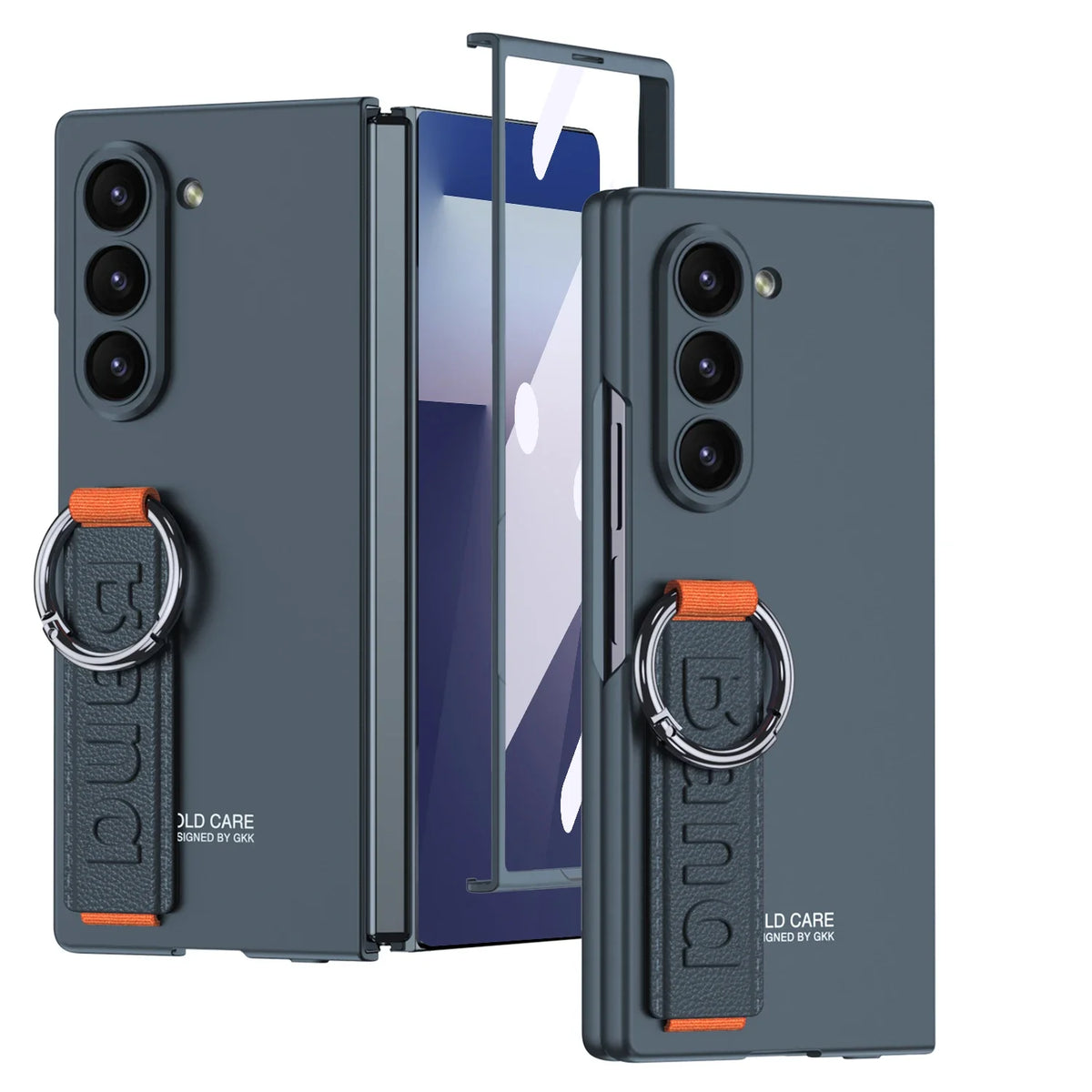 Elastic Wrist Strap Ring Protective Phone Case for Samsung Galaxy Z Fold 7 6 Fold7 Fold6 Shockproof Cover