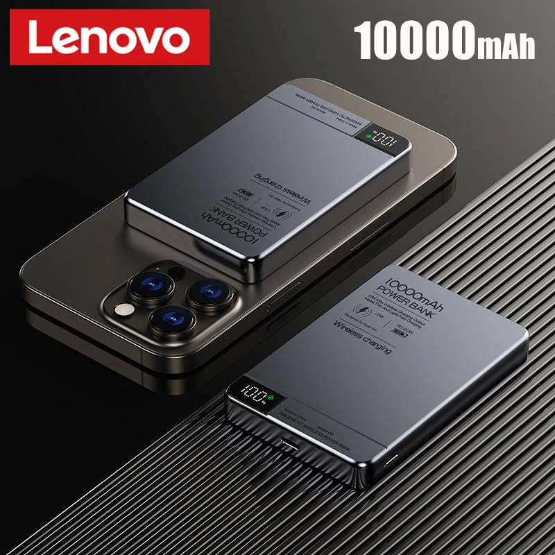 Lenovo Magnetic Power Bank 500000mAh Wireless Super Fast Charging External Battery for Magsafe Powerbank for iPhone 17/16/15/14