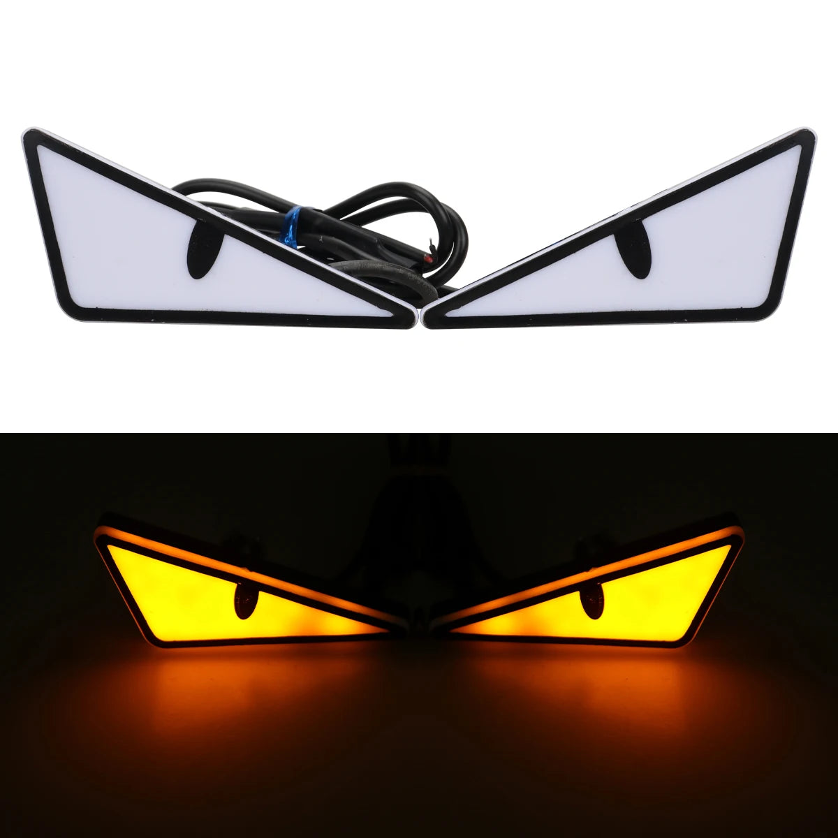 Universal Car LED Devil Eyes Light Demon Eyes Headlight Motorcycle Mini Turn Signal Flasher Tail Lamp Auto Decoration Lights