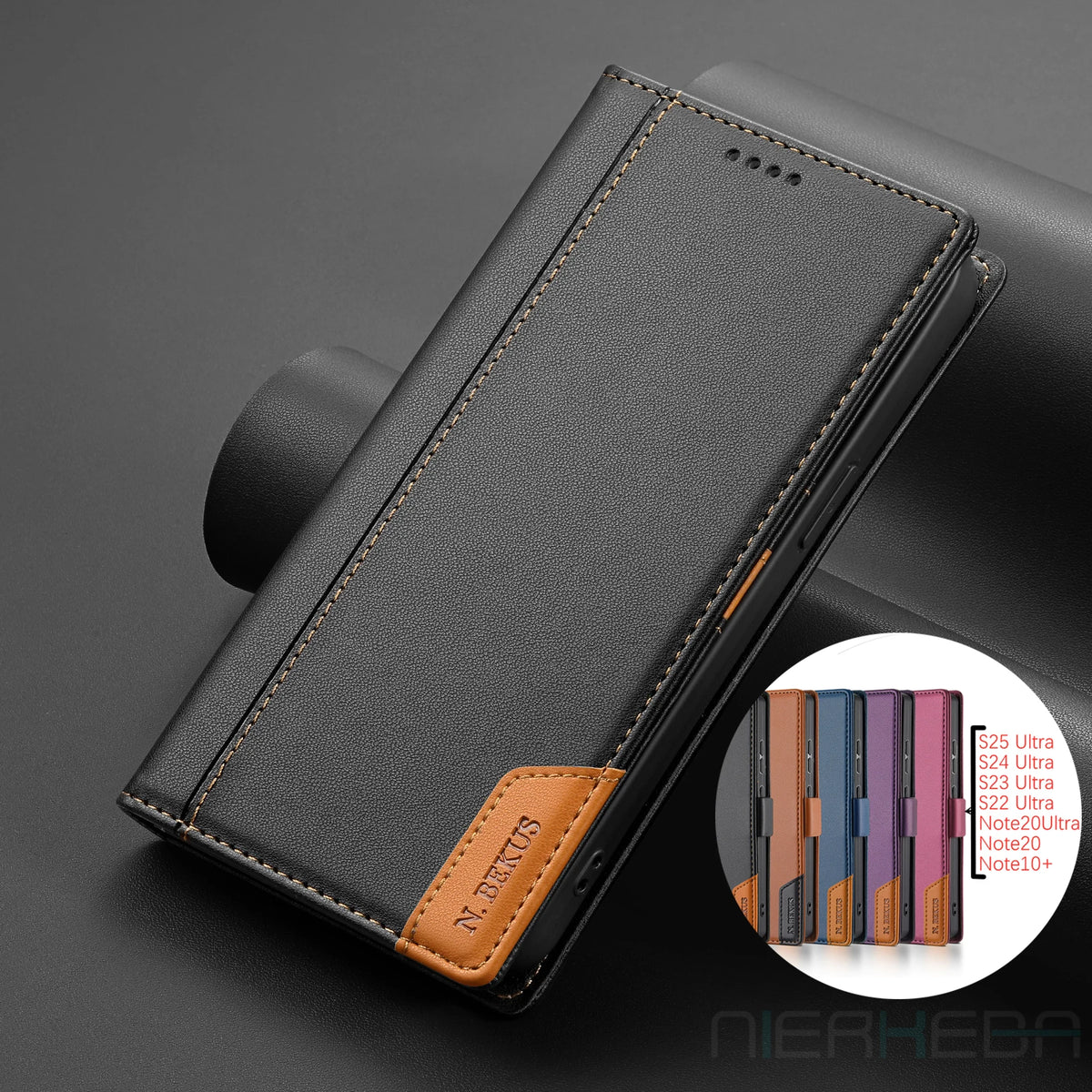 Magnetic Flip Leather Case For Samsung Galaxy S26 S25 Edge S24 S23 Ultra S22 S21 FE S20 S10 Plus Note20 A17 A16 A56 Wallet Cover