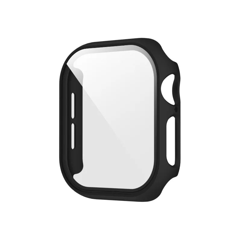 Tempered Glass+Case for Apple Watch Ultra 4 3 2 49 45 41 40 44 42 46mm PC Bumper Protector cover For iWatch 12 11 10 SE 9 8 7 6