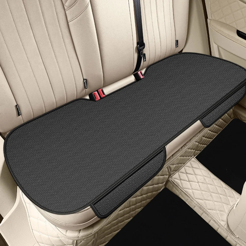 Universal Breathable Car Seat Cushion Ice Silk Non-slip Rear Seat Cushion Wear-resistant Solid Color Auto Protector Mat Pad