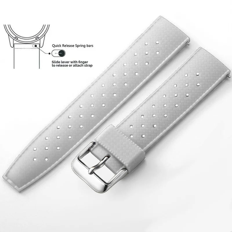 Tropical Silicone Watch Band Quick Release Watch Band 18mm 20mm 22mm Rubber Tropic Smart Watch Strap Waterpfroof Muti-Color