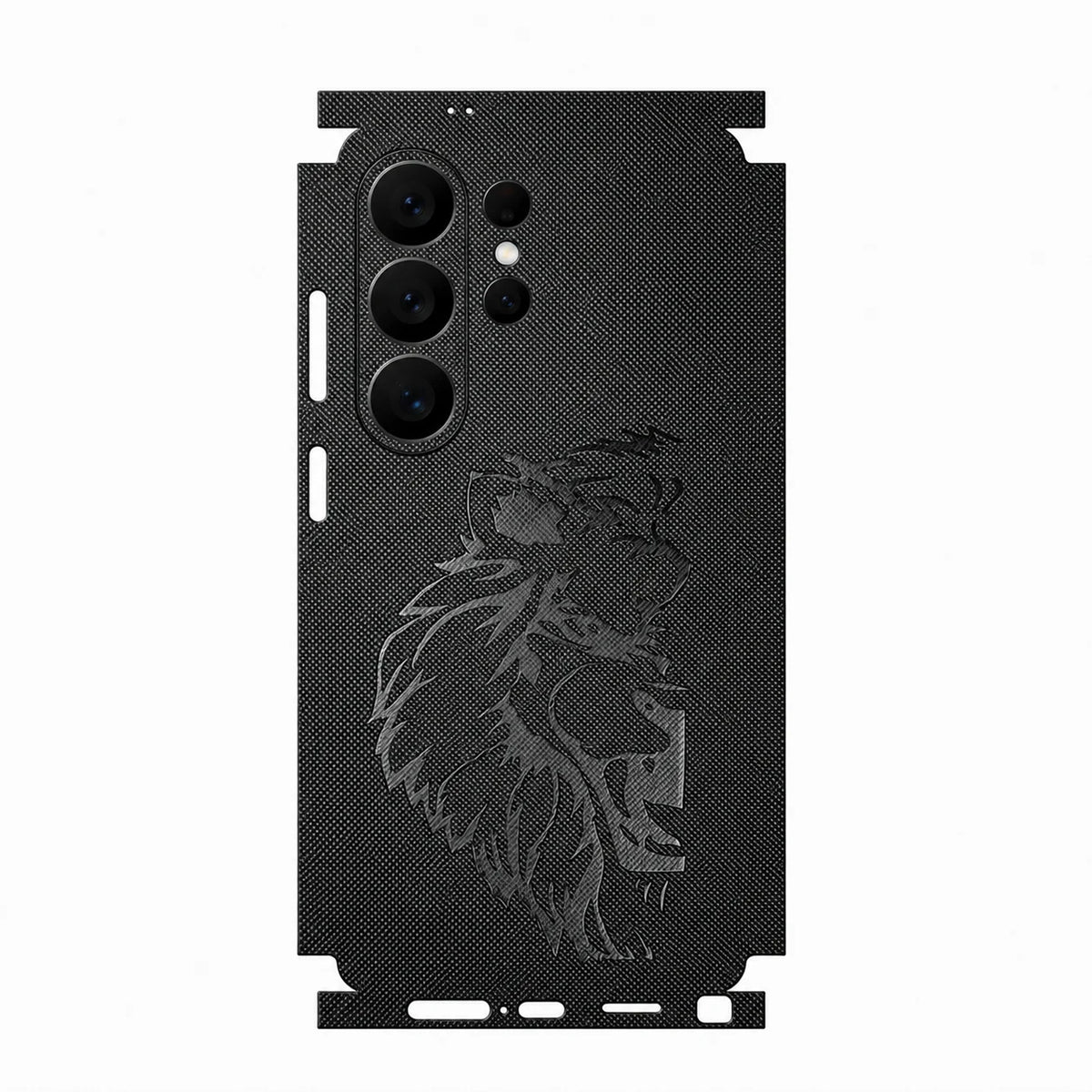 Full Coverage Faux Leather Back Skin for Samsung Galaxy S26 S25 Ultra Plus S24 S23 Full Wrap Anti Scratch Rear Film Sticker