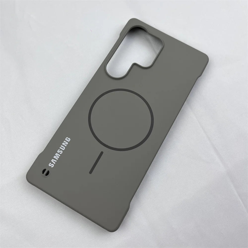 Slim Frameless Matte PC Magnetic Case For Samsung S26 S25 S24 S23 S22 Ultra Plus FE S25edge For Magsafe Wireless Charger Cover