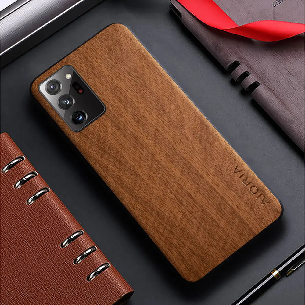 Case for Samsung Galaxy Note 20 Ultra Note 10 9 Plus Lite 5G funda bamboo wood pattern Leather cover for galaxy note 20 10 case
