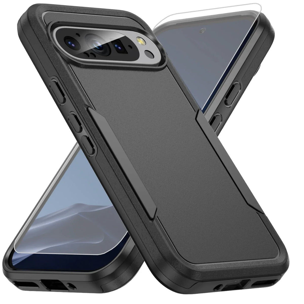 Shockproof Hybrid Case Dual Layer Cover for Google Pixel 10 9 Pro XL 10A 8 Pro 7 7A 7 Pro 6 6A 6 Pro 4G 5G Screen Protector Case