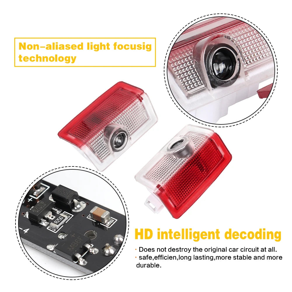 LED Car Door Welcome Warning Light For Mercedes Benz W176 W177 W246 W205 W212 W213 W166 W167 X166 H247 X156 X253 C253 X167 W464