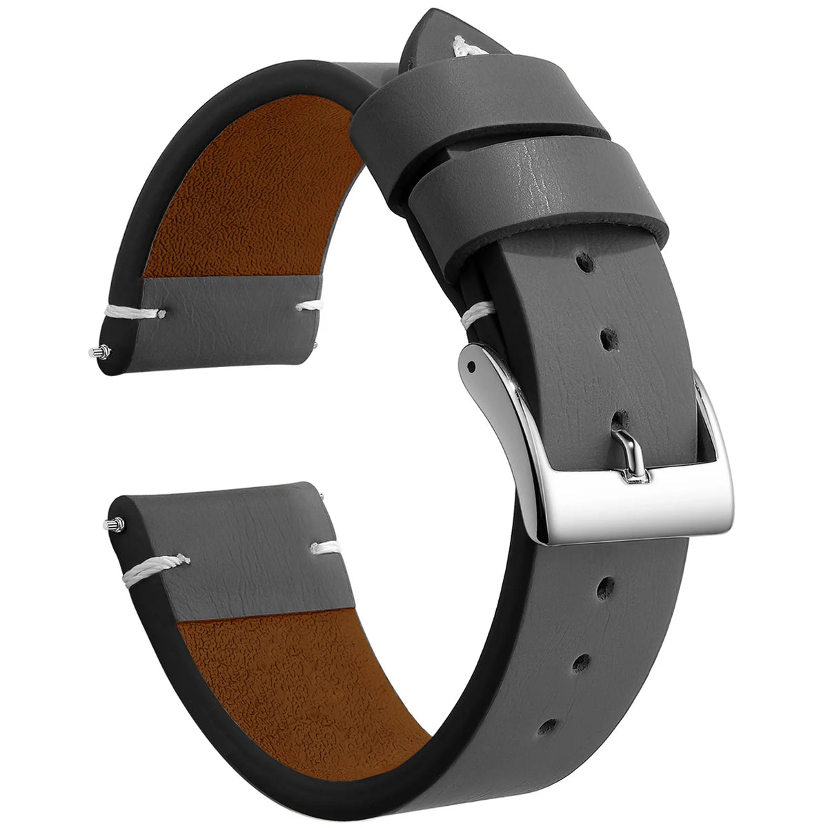 Leather Watch Band Strap Sport Vintage Leather Men Women Watchband Stainless Steel Buckle Watch Accessories 18mm 20mm 22mm