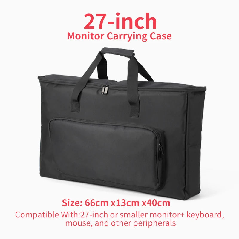 24/25/27/32 Inch Monitor Carrying Bag with Cushioning Foam Shockproof Full Protection Traveling Portable Computer Screen Case