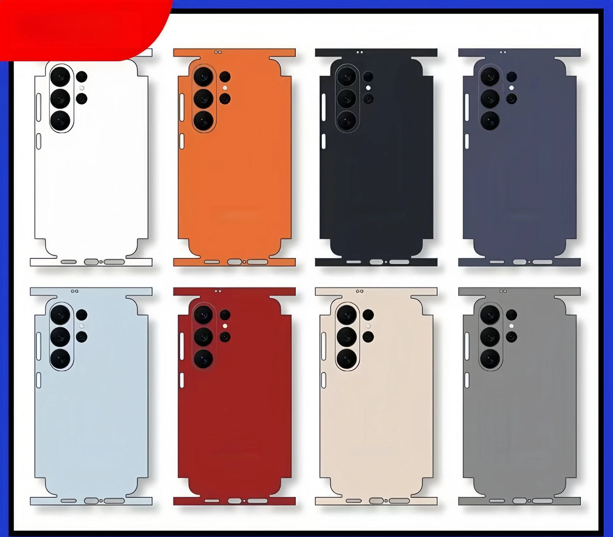 Color Decal Skin for Samsung Galaxy S26 S25Ultra Plus S23 S24Ultra Back Screen Protector Cover Wrap Stones Sticker