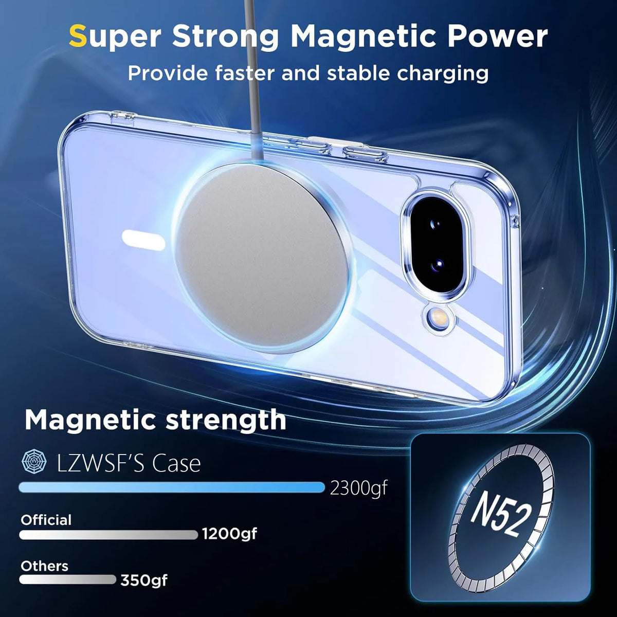 Magnetic Wireless Charging Case For Google Pixel 9A 10A 11 Pro XL Pixel9A Google10A 10 Pro XL 5G Clear Shockproof Back Cover