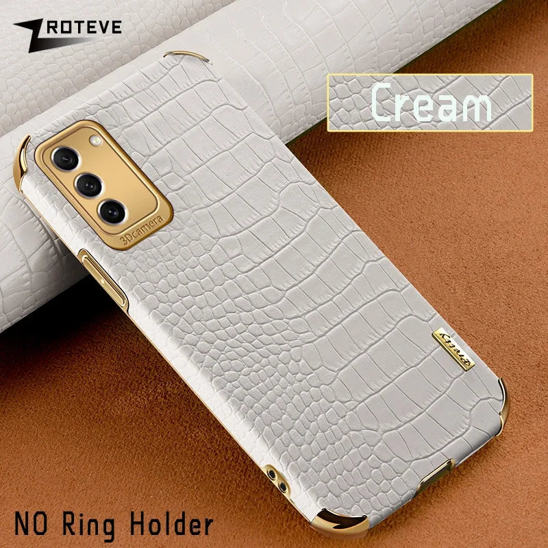 S25 Ultra Case ZROTEVE Crocodile Pattern Leather Cover For Samsung Galaxy S25 Edge S24 S23 FE S22 S21 Plus S24+ S25+ Phone Cases