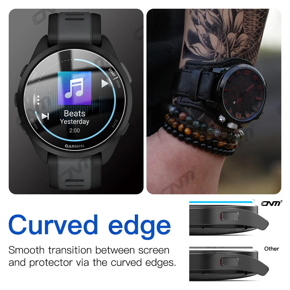 9H Premium Tempered Glass for Garmin Forerunner 165 Music Smart Watch Clear HD Screen Protector for Garmin 165 Protective Film