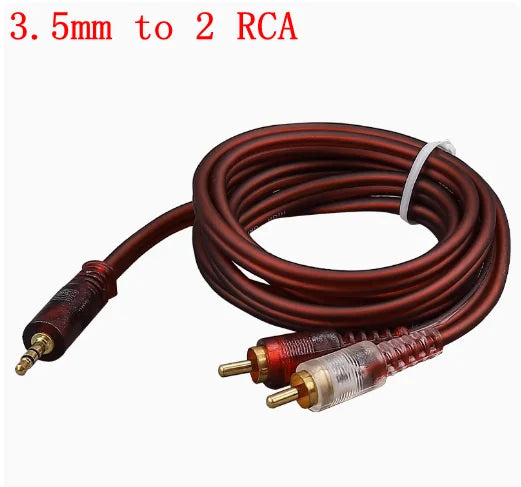 1 pcs 6.5 to 3.5 Jack Aux Cable Adapter for Speaker Guitar Amplifier TRS Audio Cable Jack 3.5mm to 6.5mm Audio Cable Auxiliar