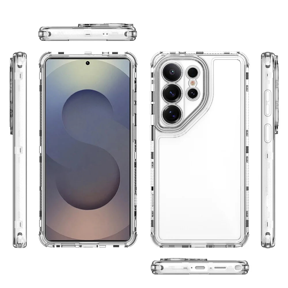 Transparent Phone Case For Samsung Galaxy S26 Ultra S23 S24 S25 Ultra Plus FE S25Edge A36 A57 A55 A54 A35 A12 Shockproof Cover
