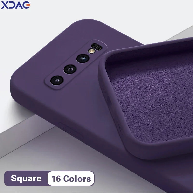 Matte Original Phone Case for Samsung Galaxy S10 Plus S10E S10+ S10Plus High Qualtiy Soft Candy Color Liquid Silicone Back Cover