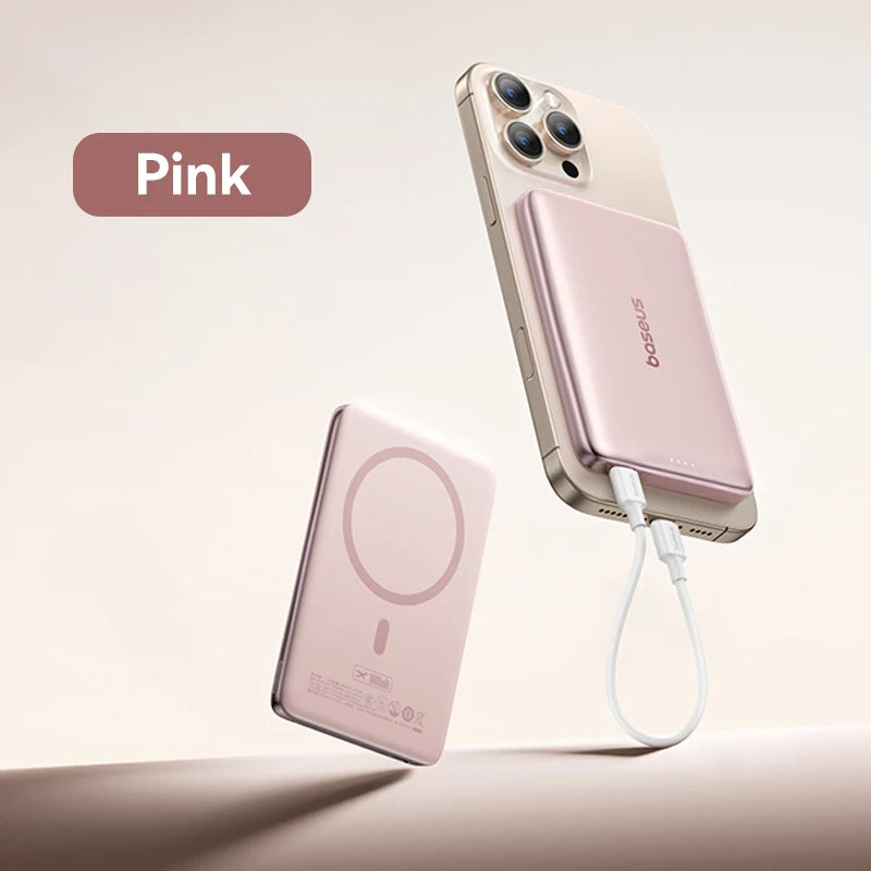 【CCC】Baseus 10000mAh Magnetic Power Bank PD 27W, 5000mAh Magnetic Power Bank PD 20W Card-Sized Powerbank For iPhone 17 Samsung