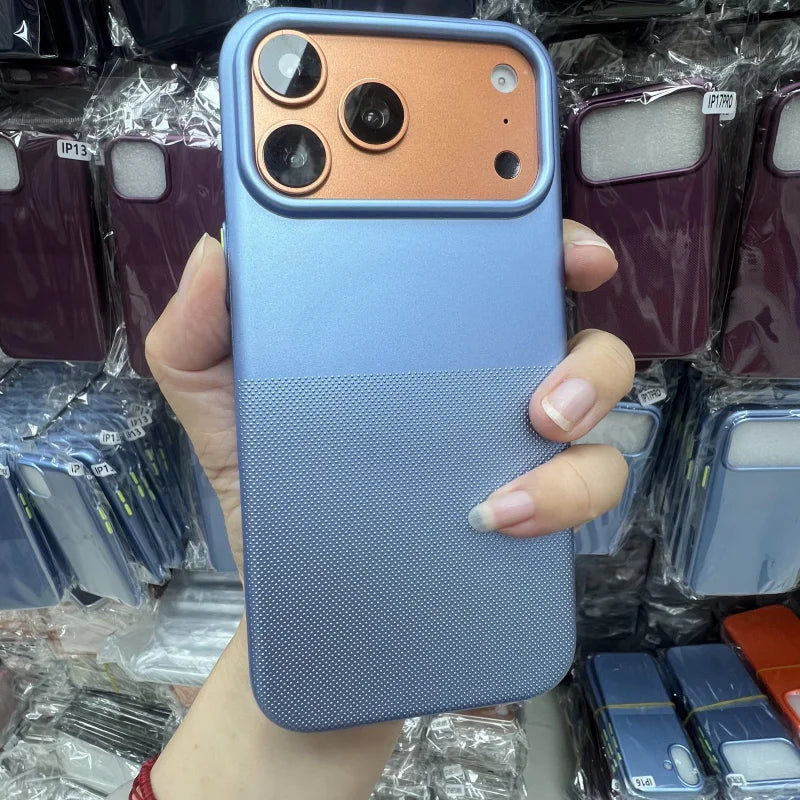 Official Geometric Dot Matrix For MagSafe Magnetic Charge Phone Case For iPhone 18 17 16 15 14 13 Pro Max Matte Anti-Slip Cover