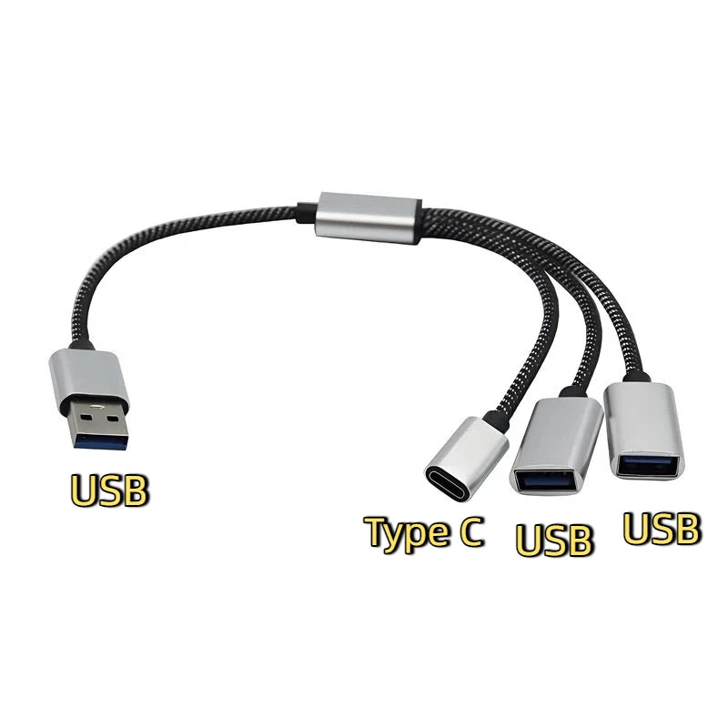 Multi USB Hub Extensions 4 Port Type C Hub USB Splitter Fast Data Transmission OTG Adapter For Computer Xiaomi Macbook Pro Air