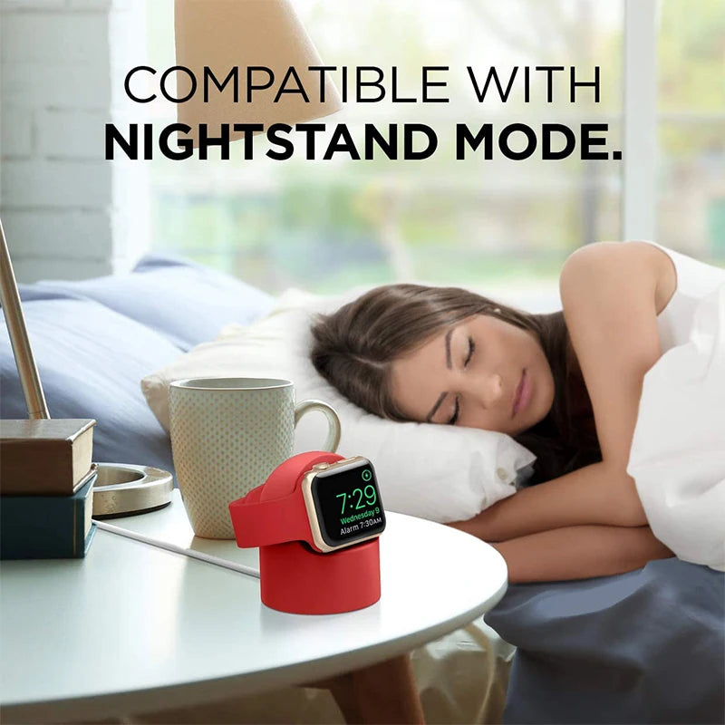 Charger Stand For Apple Watch Series 9 8 7 6 5 SE 3 Ultra 1 2 Charger Dock Station Silicone Bracket Iwatch Charging Cable Holder