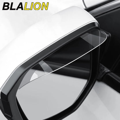 BLALION 2PCS Car Rearview Mirror Rain Eyebrow Rain Shield Universal Rearview Snow Sun Visor Rain Cover Safe Driving Accessories