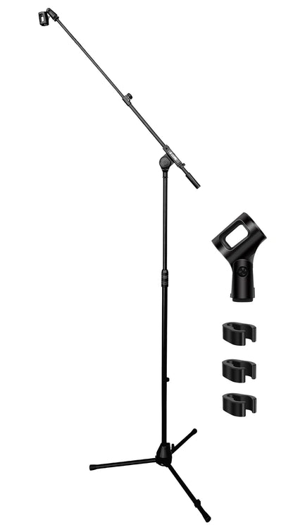 5 Core Mic Stand Adjustable Microphone Stands Floor w 180° Rotating Telescoping Metal Boom Arm TBMS 80 HD