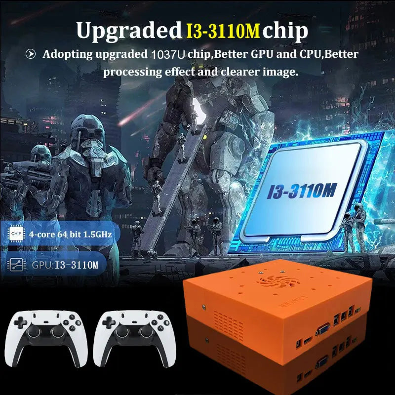 M8 Dual System Retro Game Console I3-3110M | 1TB HDD 70,000+ Games | PS2 Wii PSP N64 SS | Plug & Play TV | Wireless Controller